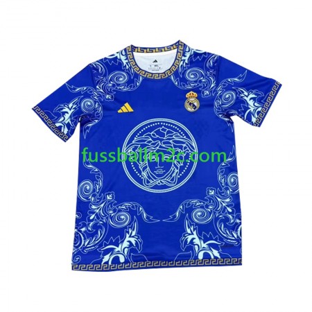 Fußballtrikots Real Madrid Versace Edition Heim Trikotsatz Blau 2024-2025 Fußballtrikots Real Madrid Versace Edition Heim Trikotsatz Blau 2024-2025